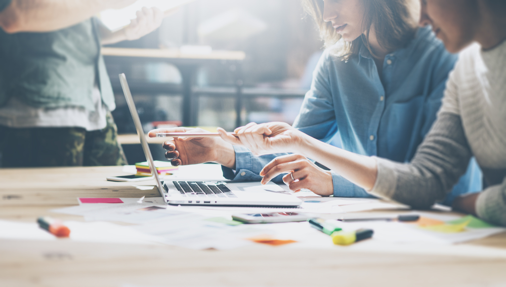 Headley Media colleague working on a lead generation campaign for a client